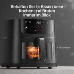 Heißluftfritteuse mit 5,5 Liter Kapazität und digitalem LED-Touchscreen – Bild 6