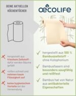 œcolife Bamboo Kitchen Towels, 48 Rolls, 45 Sheets per Roll, 3-Ply, Unbleached Bamboo Pulp with Antibacterial Properties  Amazon.de: Health & Personal Care – Bild 7