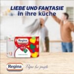 Regina mit Herzen Haushaltstücher - 32 Rollen-Packung (8 x 4 Einzelpackungen), 43 Blatt 3-Lagig, Super Saugfähig, Dick, Beständig, FSC Papier – Bild 5